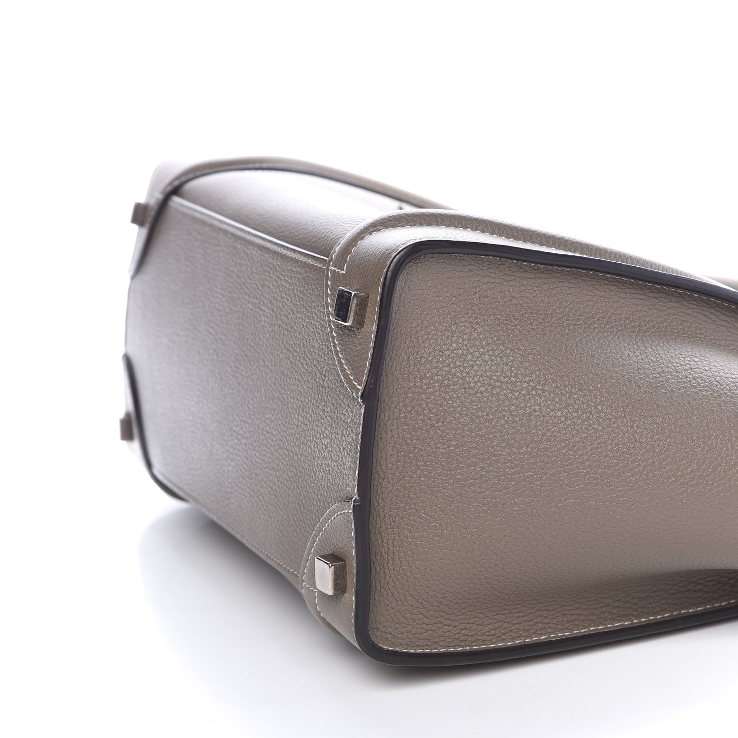 Celine Drummed Calfskin Micro Luggage Souris 11 of 11