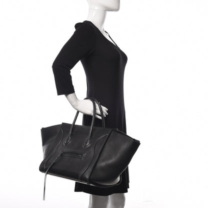 Celine Smooth Calfskin Medium Phantom Luggage Black 2 of 20