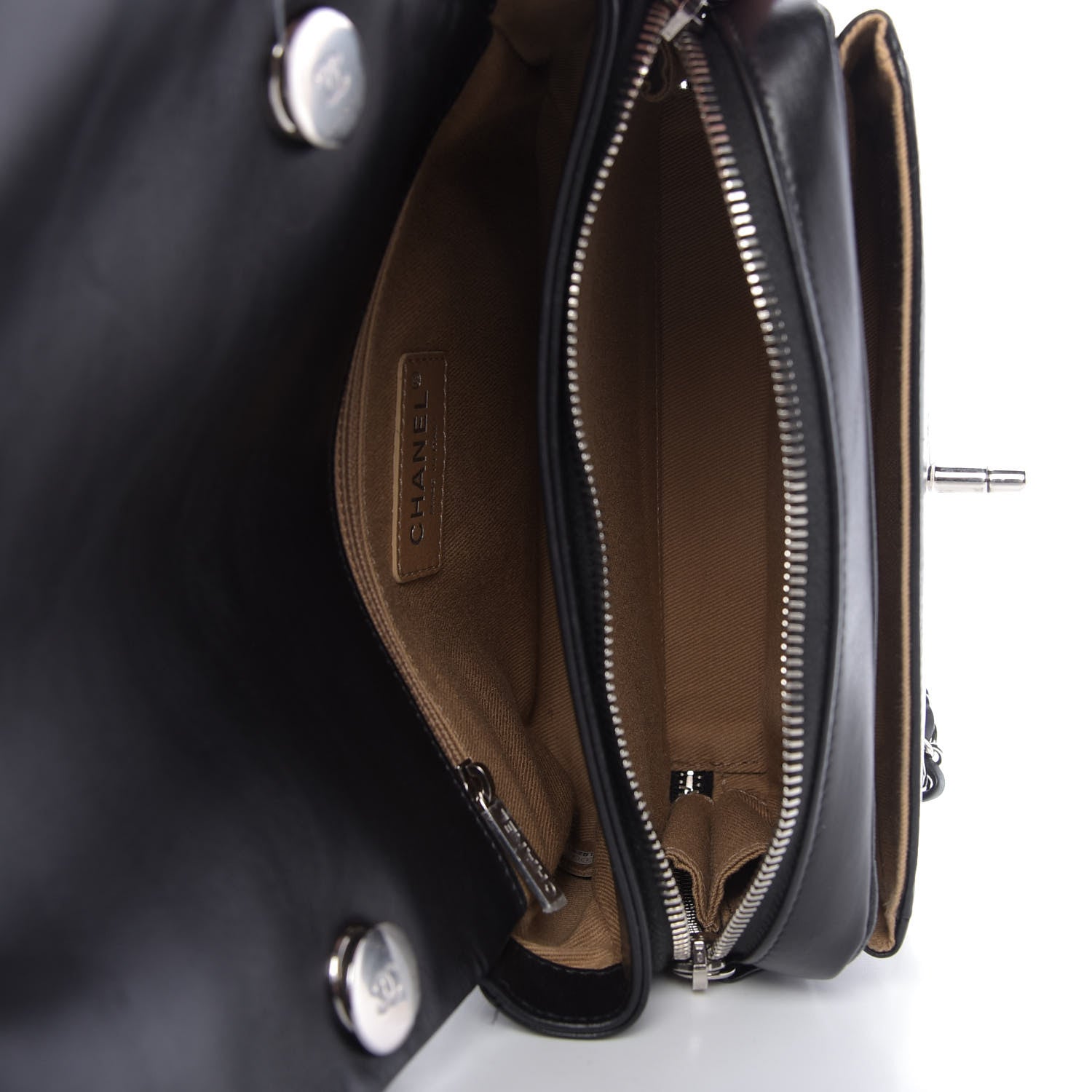 Chanel Aged Calfskin Quilted Express Zip Around Flap Black 5 of 10