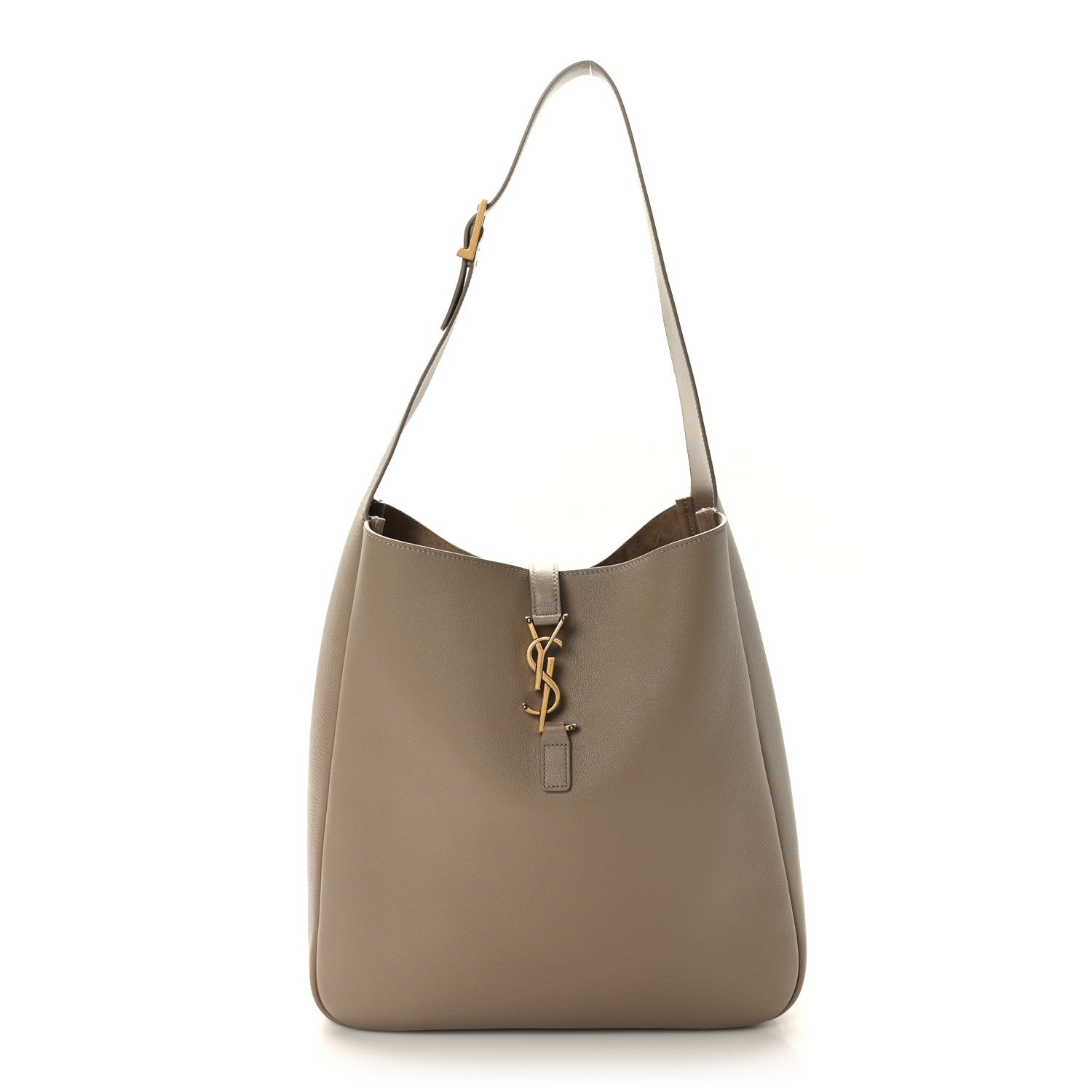 Saint Laurent Smooth Calfskin Large Le 5 A 7 Soft Hobo Grey 1 of 8