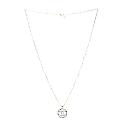 Chanel Pearl CC Pendant Necklace Gold Black 3 of 6