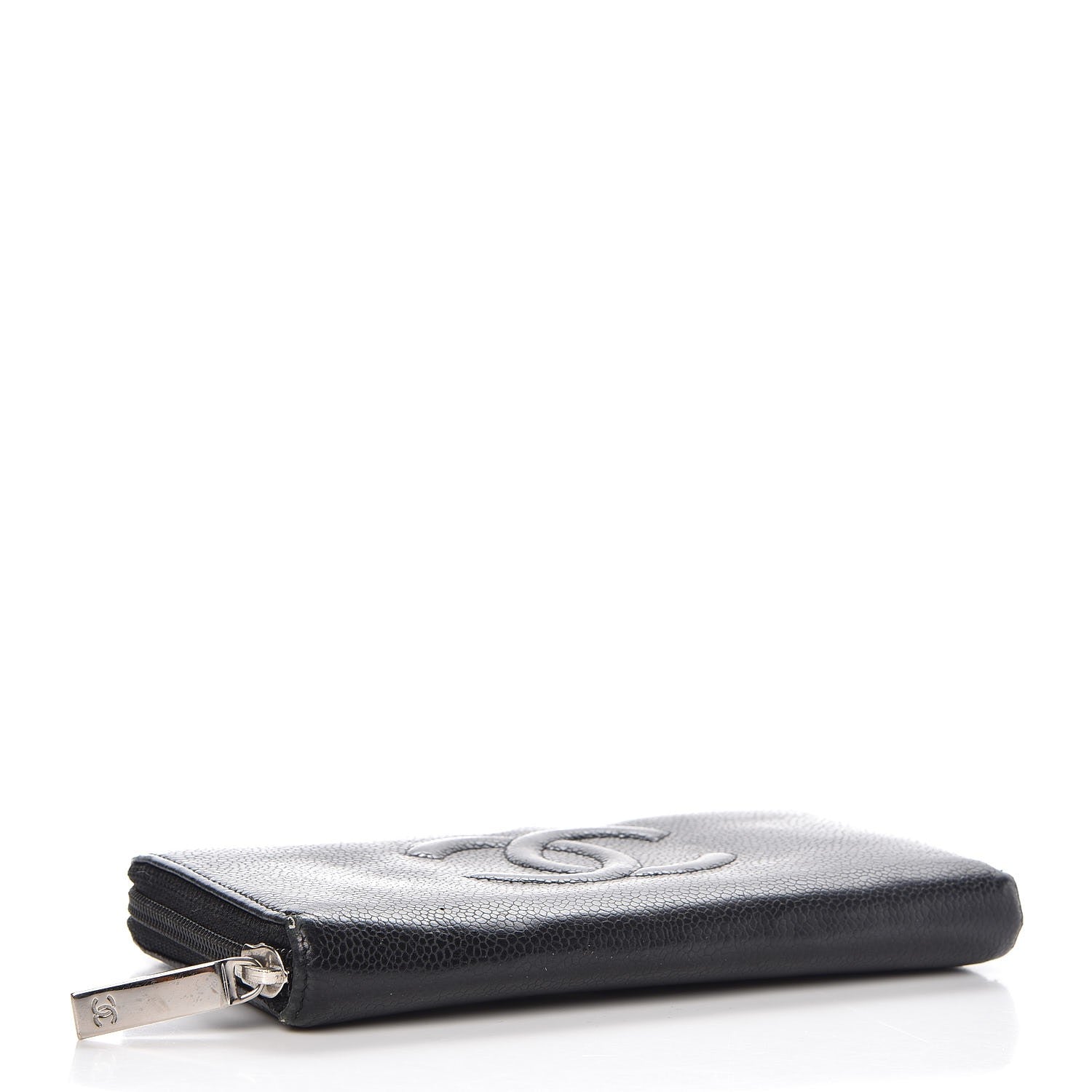 Chanel Caviar CC Timeless Large Zip Around Wallet Black 4 of 12