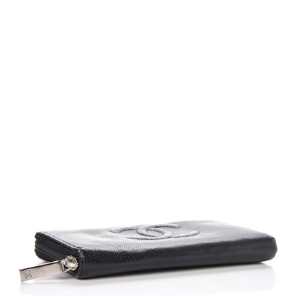 Chanel Caviar CC Timeless Large Zip Around Wallet Black 4 of 12