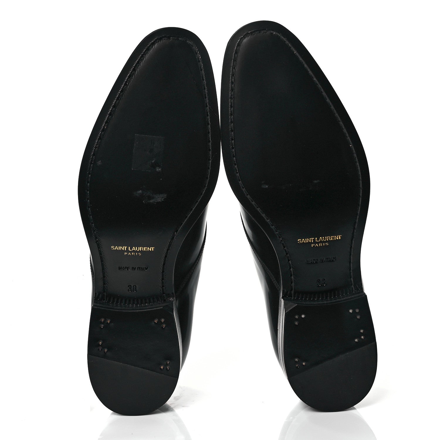 Saint Laurent Patent Calfskin Montaigne 25 Uniform 38 Black 5 of 8