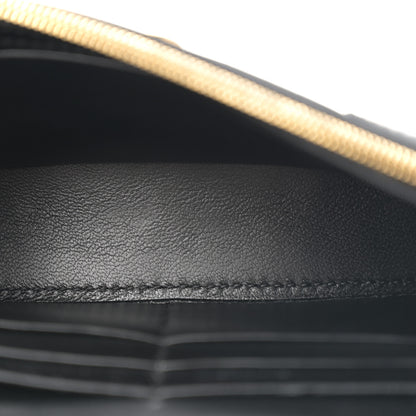 Balenciaga Shiny Calfskin Crocodile Embossed Hourglass Chain Bag Black 5 of 9