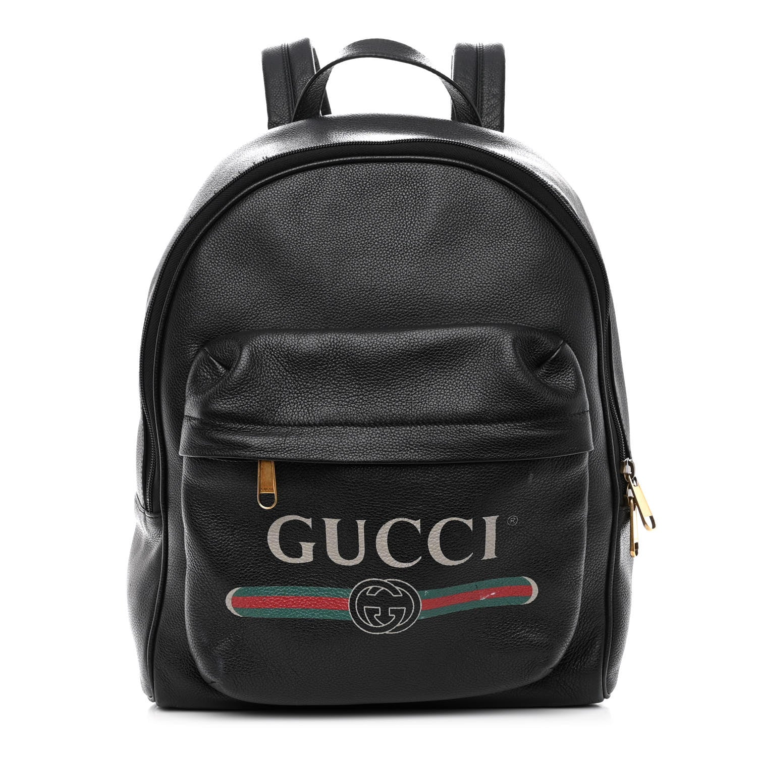 Gucci Calfskin Logo Day Backpack Black 1 of 11