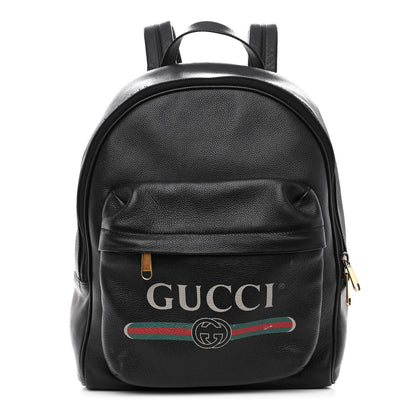 Gucci Calfskin Logo Day Backpack Black 1 of 11