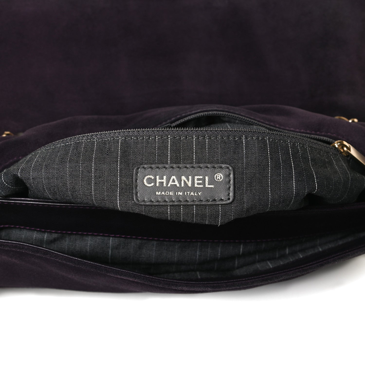 Chanel Suede Union Jack Jumbo Mademoiselle Flap Purple 6 of 13