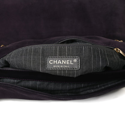 Chanel Suede Union Jack Jumbo Mademoiselle Flap Purple 6 of 13