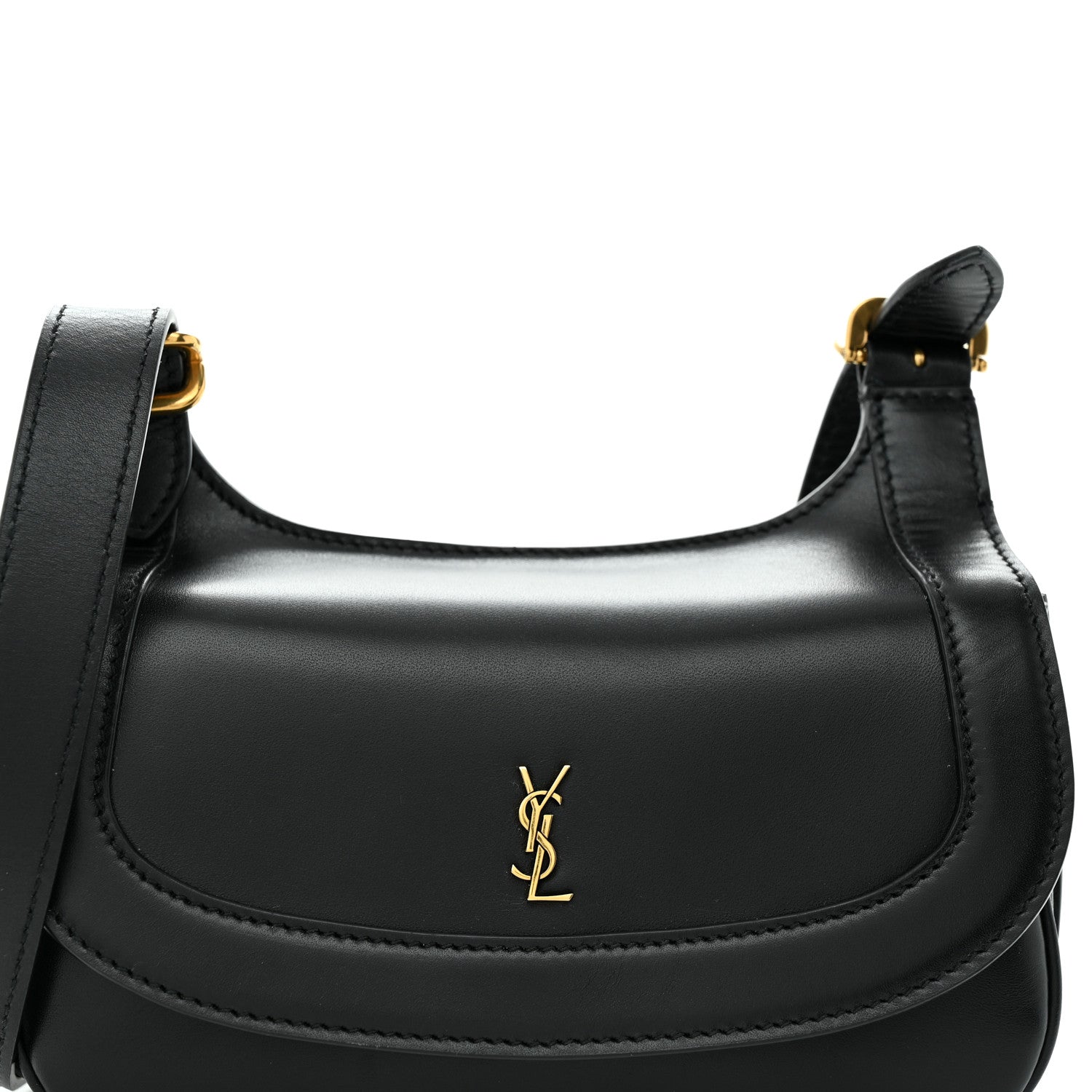 Saint Laurent Smooth Calfskin Small Charlie Shoulder Bag Black 8 of 11