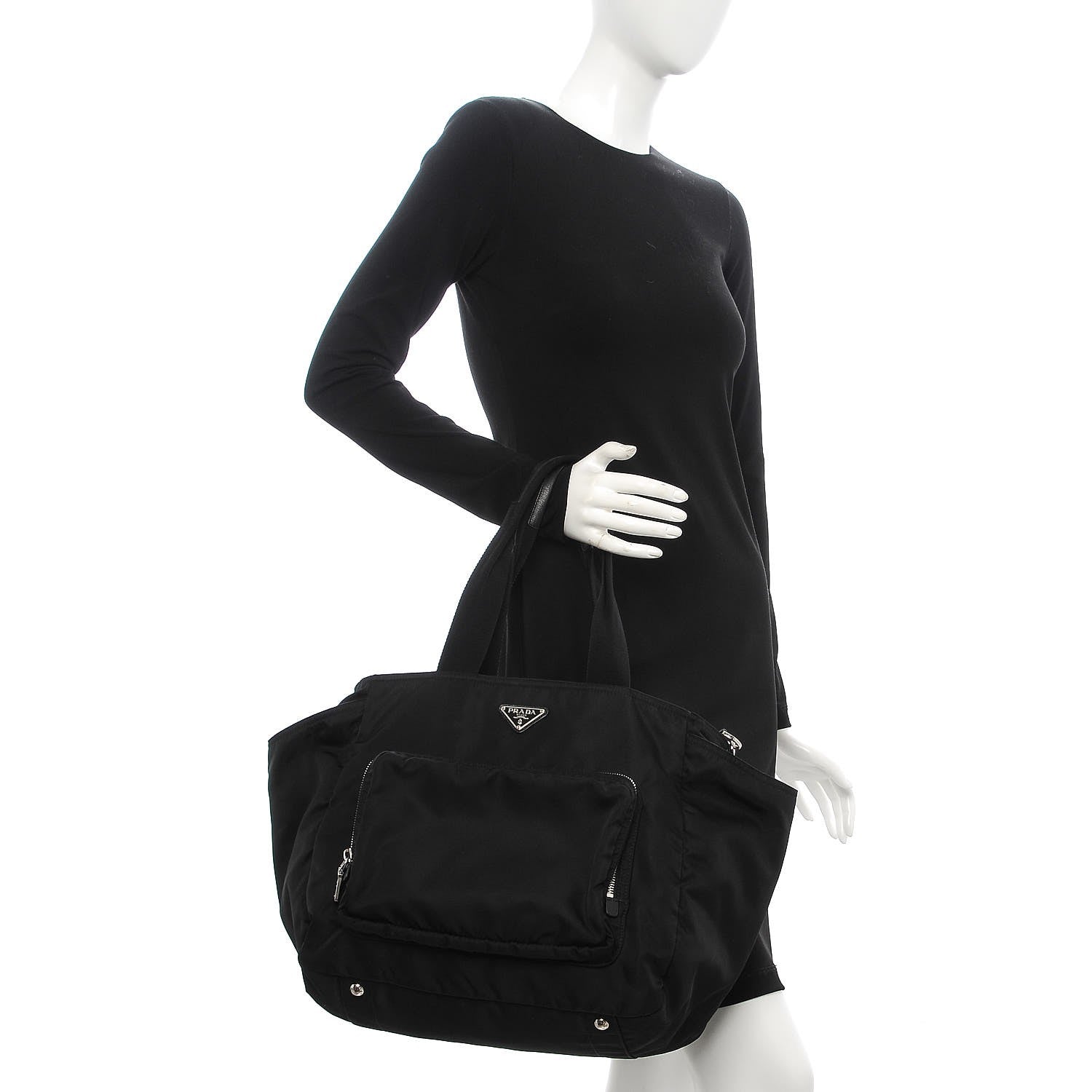Prada Tessuto Nylon Vela Diaper Bag Black 3 of 12