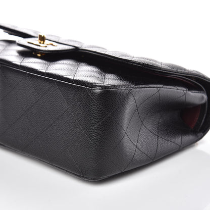 Chanel Caviar Quilted Jumbo Double Flap Black 9 of 10