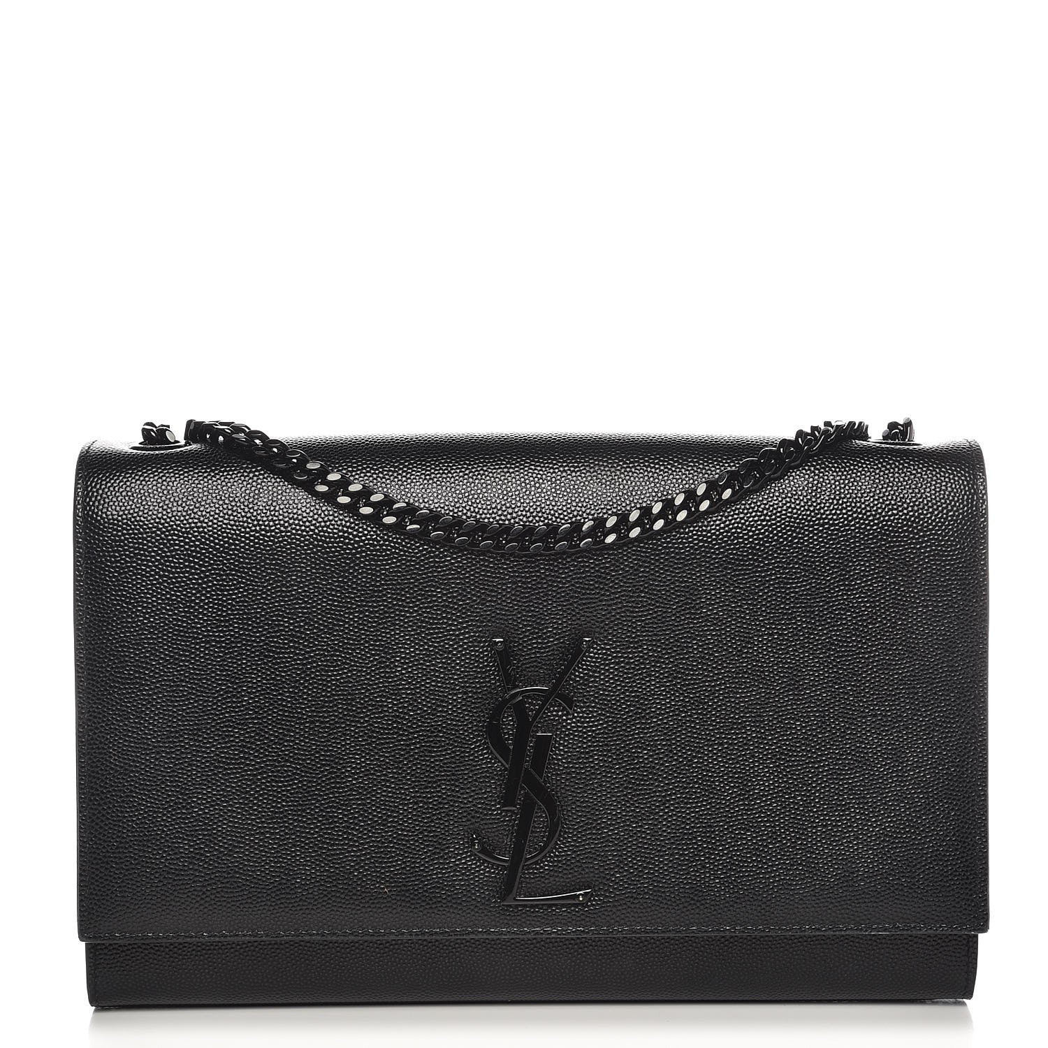 Saint Laurent Grain De Poudre Medium Classic Monogram Kate Satchel Black 1 of 7