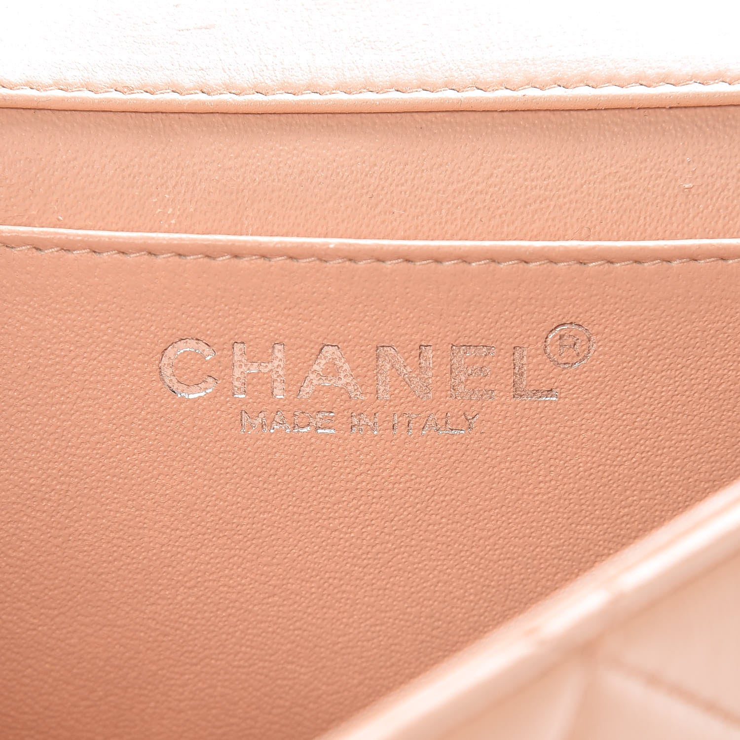 Chanel Lambskin Quilted Mini Rectangular Flap Beige 6 of 13