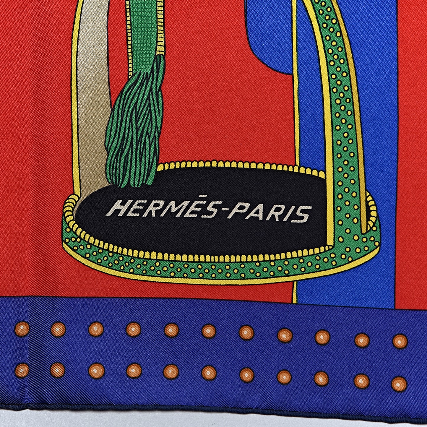 Silk Selle De Dignitaire Scarf 90 Rouge Violet Orange