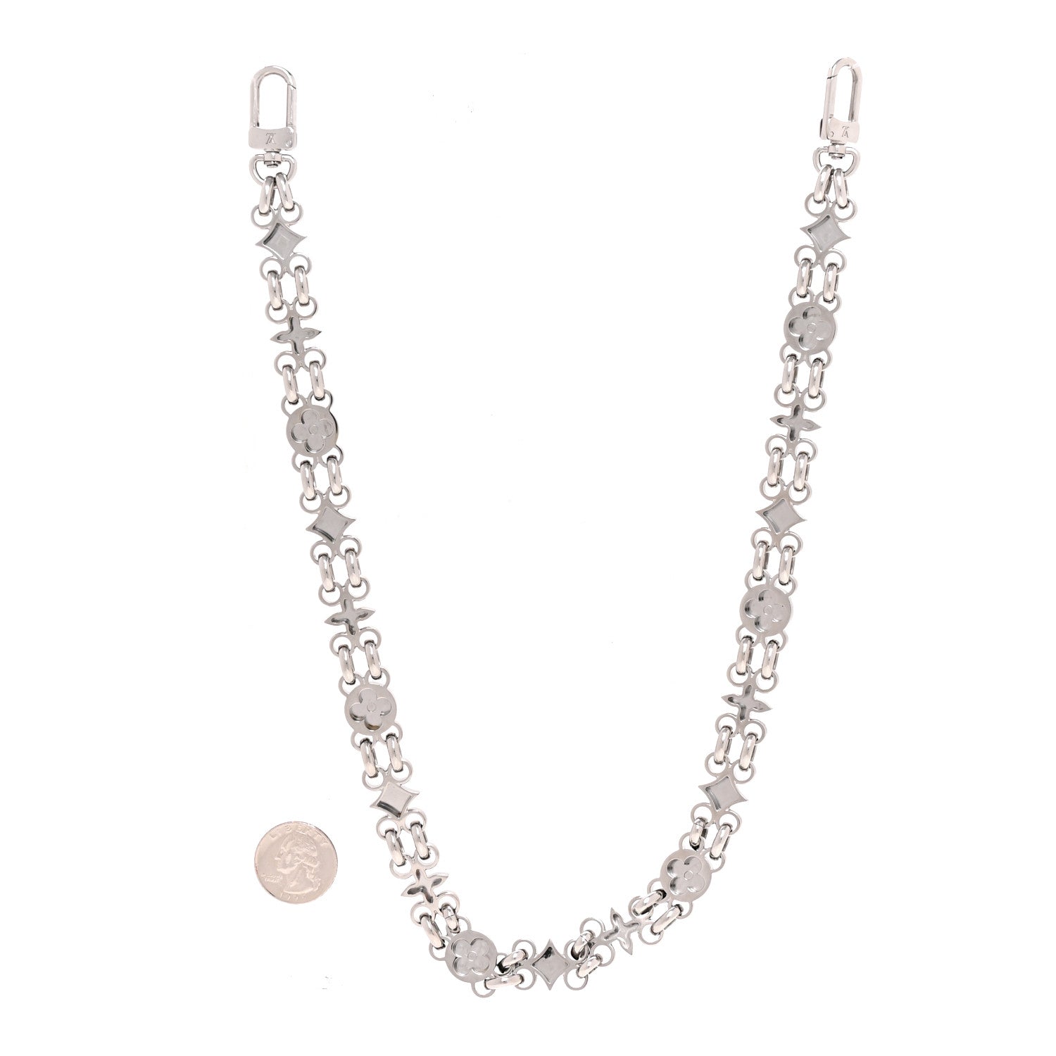 Louis Vuitton Metal My Flower Chain Bag Charm Silver Silver 2 of 3