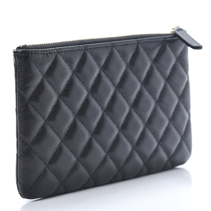 Chanel Caviar Quilted French New Wave Small CC Pouch Black 3 of 8