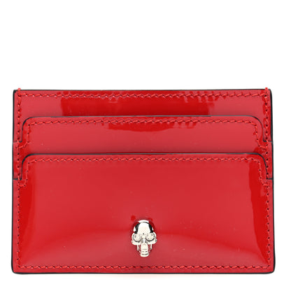Alexander McQueen Patent Skull Card Holder Crimson 1 of 7