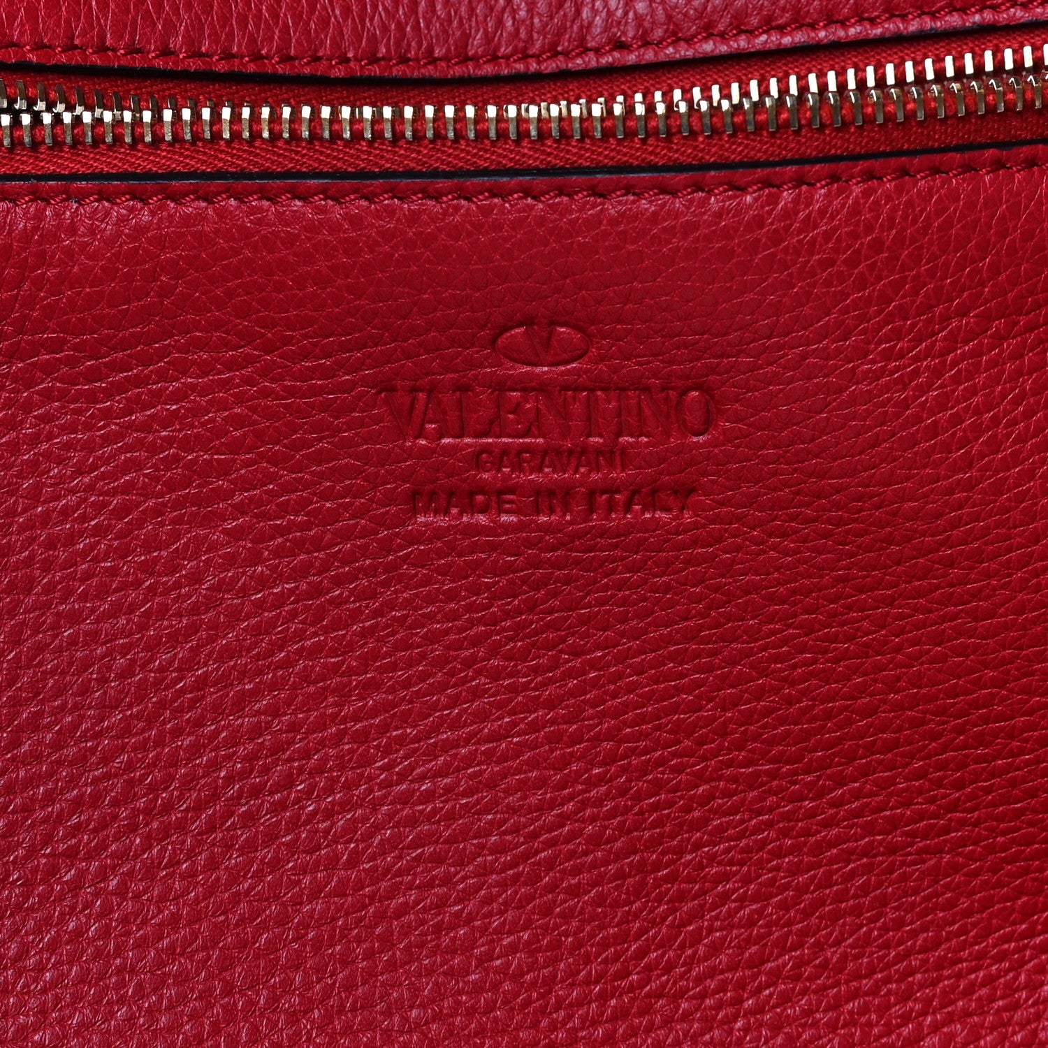 Valentino Garavani Pebbled Calfskin Medium Rockstud Tote Rosso Valentino 5 of 17