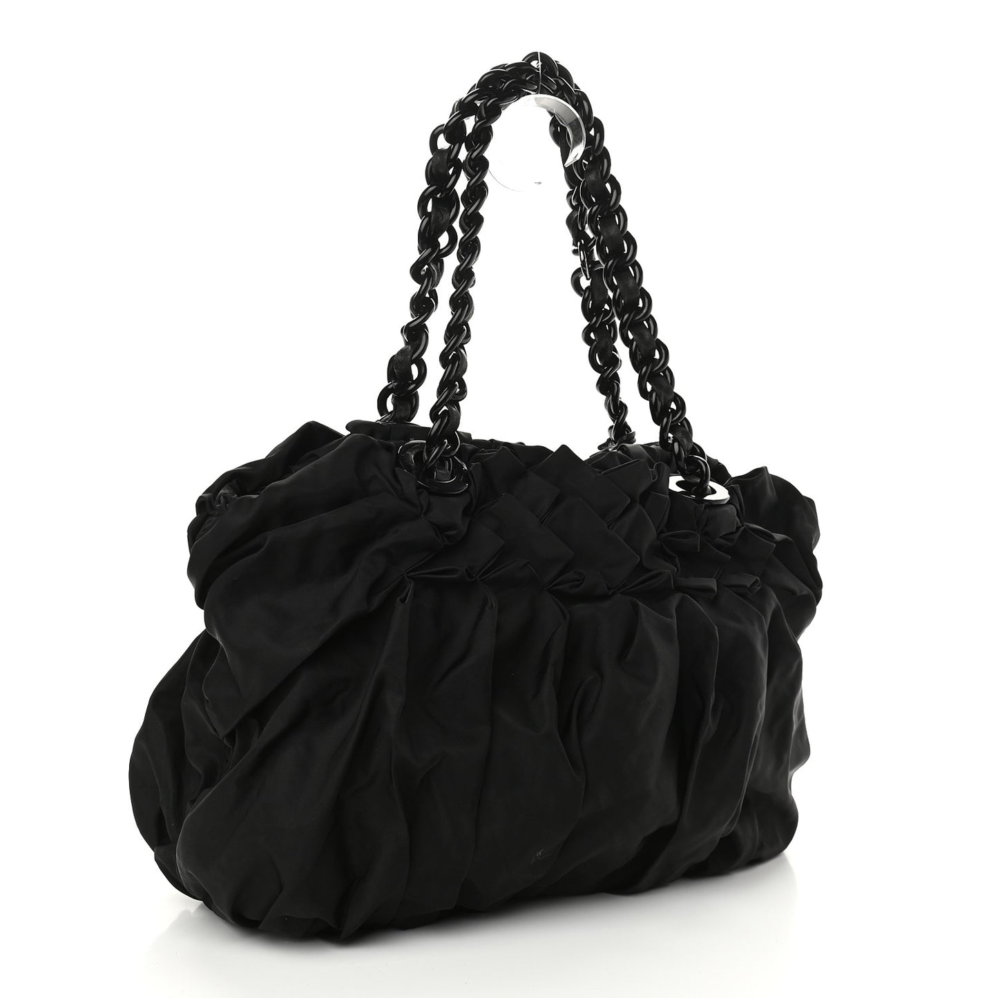 Tessuto Nylon Origami Pleated Tote Black