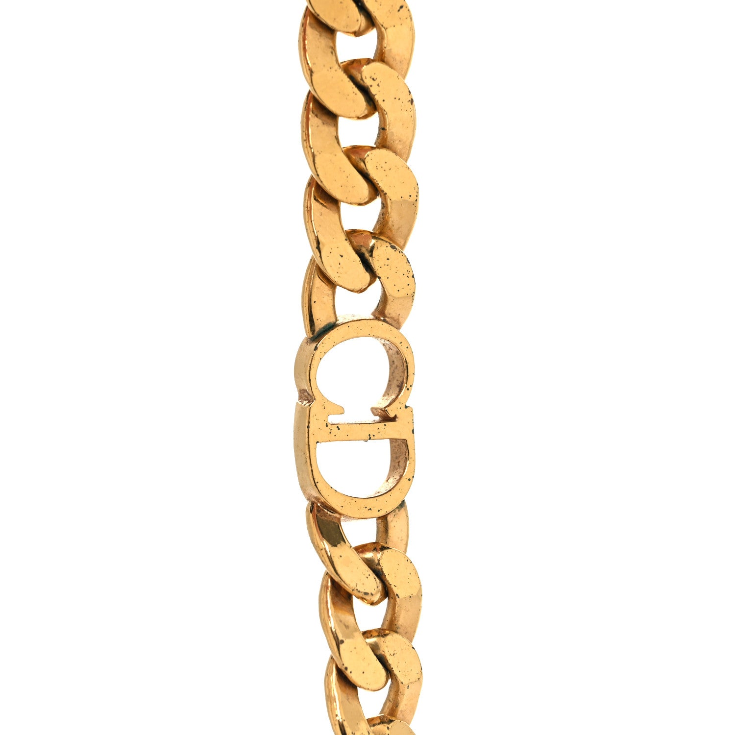 Christian Dior Metal CD Choker Necklace Gold 5 of 5