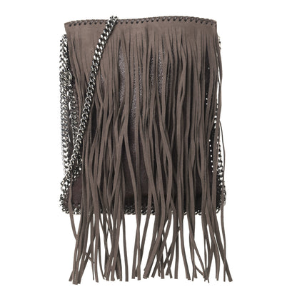 Stella McCartney Shaggy Deer Fringe Flat Crossbody Brown 1 of 8