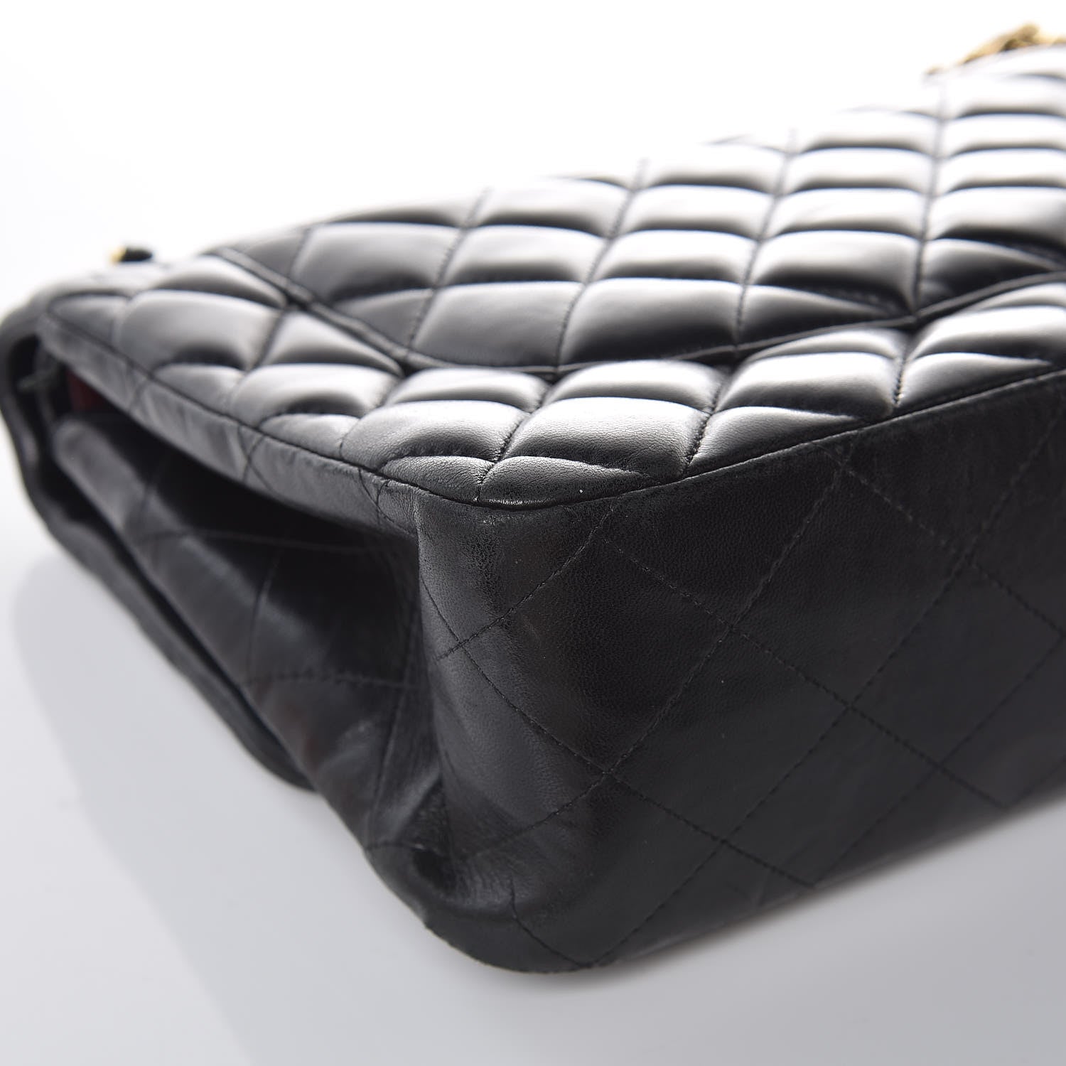 Chanel Lambskin Quilted Jumbo Double Flap Black 16 of 21