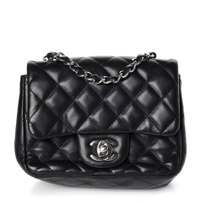 Chanel Lambskin Quilted Mini Square Flap Black 1 of 10