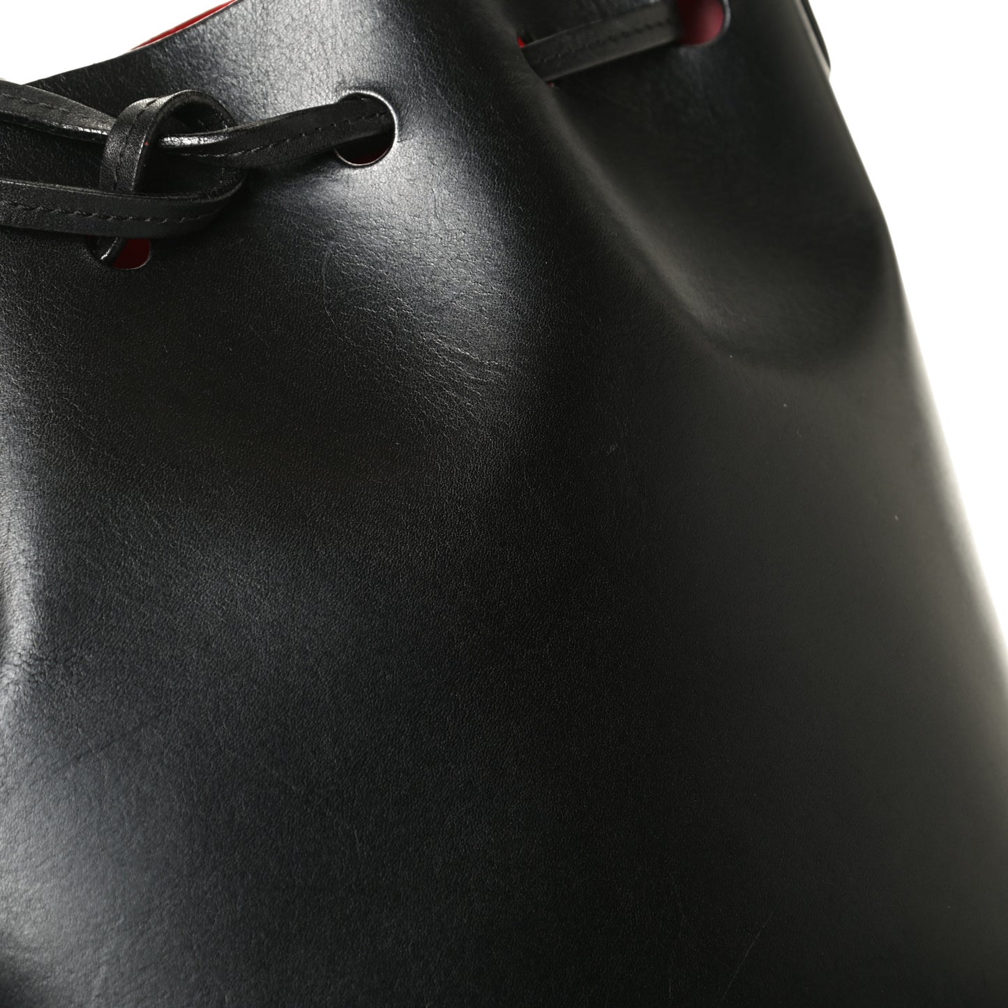 Calfskin Mini Bucket Bag Black Flamma