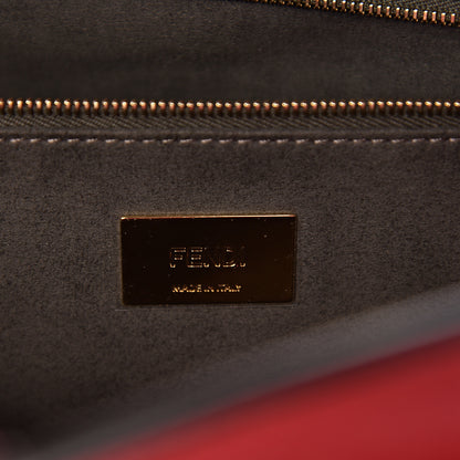 Fendi Vitello Glacier Medium FF Tote Rosso Cardinale 5 of 9