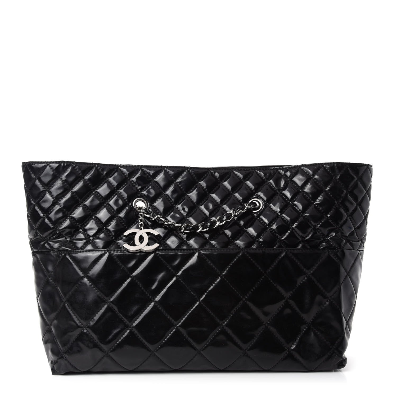 Chanel Vinyl Quilted Large In The Business Tote Black 1 of 10