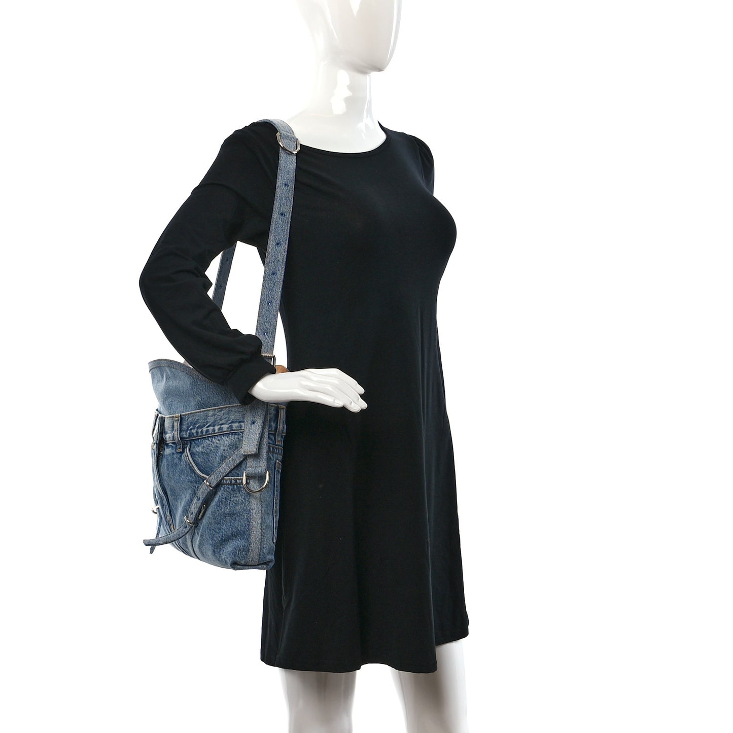Boyfriend Denim Medium Voyou Bag Medium Blue