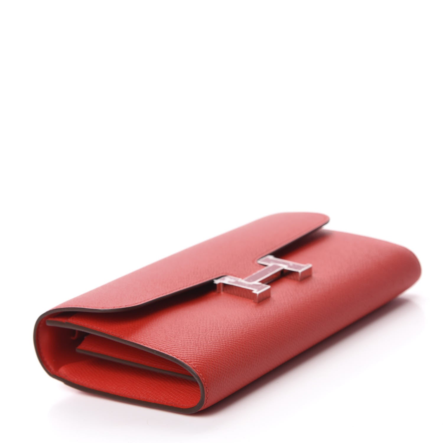 Hermes Epsom Enamel Constance Wallet To Go Rouge De Coeur Rubis 4 of 10