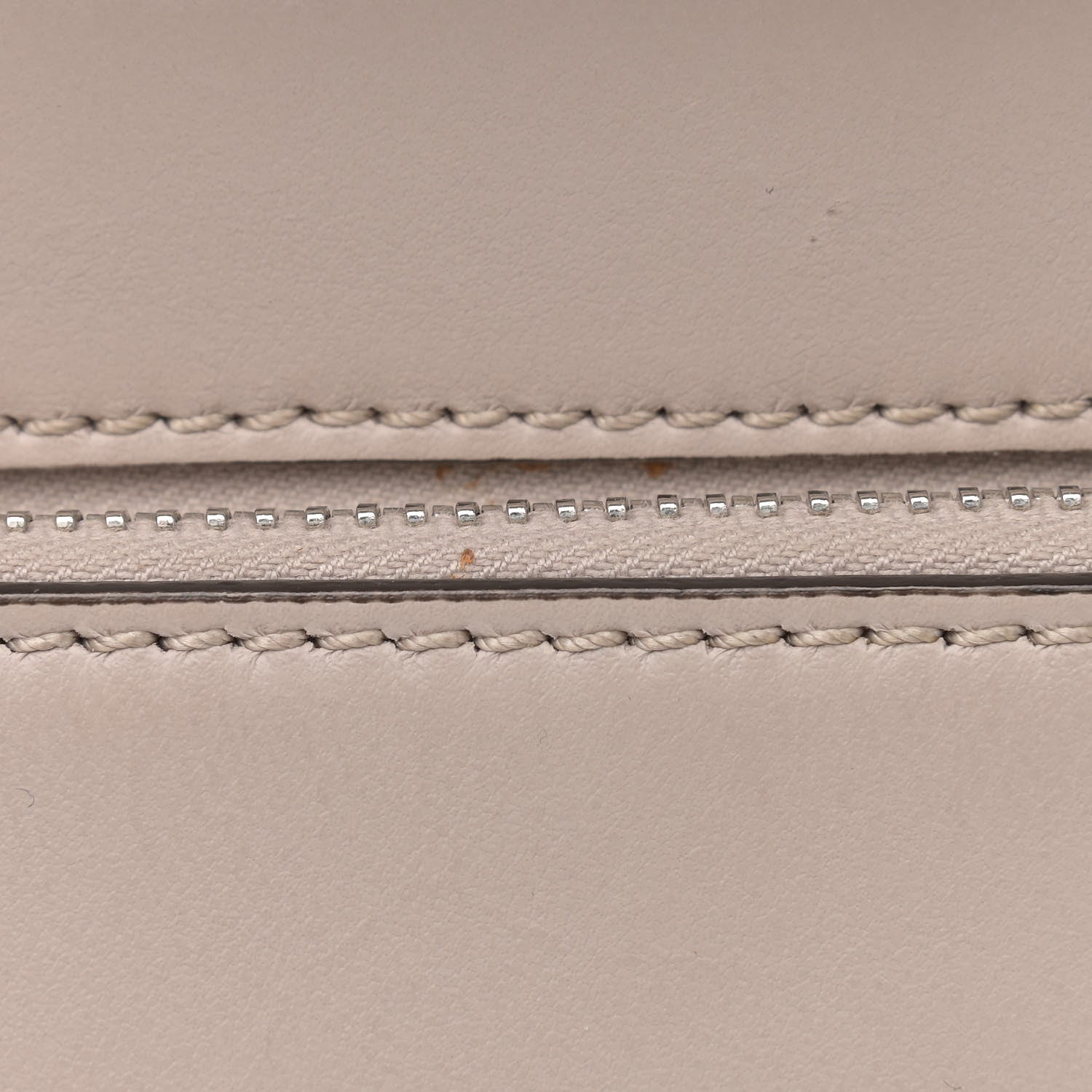 Fendi Vitello Baltico Dolce Shiny Nappa Lace Up DotCom Satchel Grigio Polvere 14 of 16
