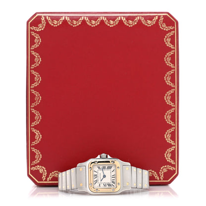 Cartier Stainless Steel 18K Yellow Gold 24mm Santos De Cartier Galbee Quartz Watch 5 of 5