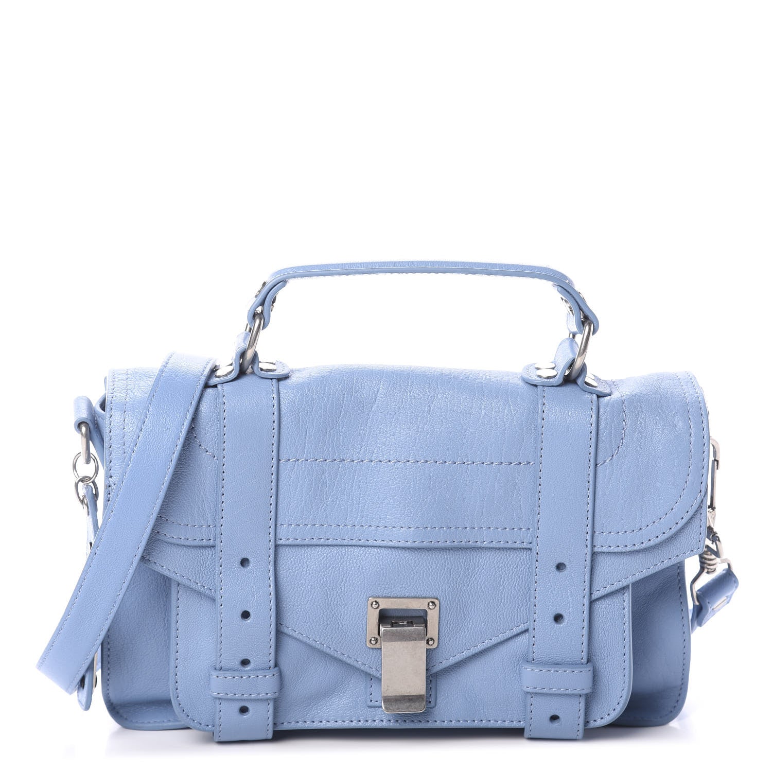 Proenza Schouler Lambskin Tiny PS1 Satchel Paris Sky 1 of 10