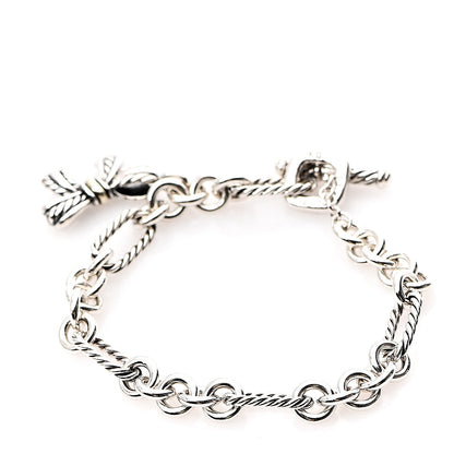 David Yurman Sterling Silver 18K Yellow Gold Bow Cable Collectibles Link Bracelet 2 of 3