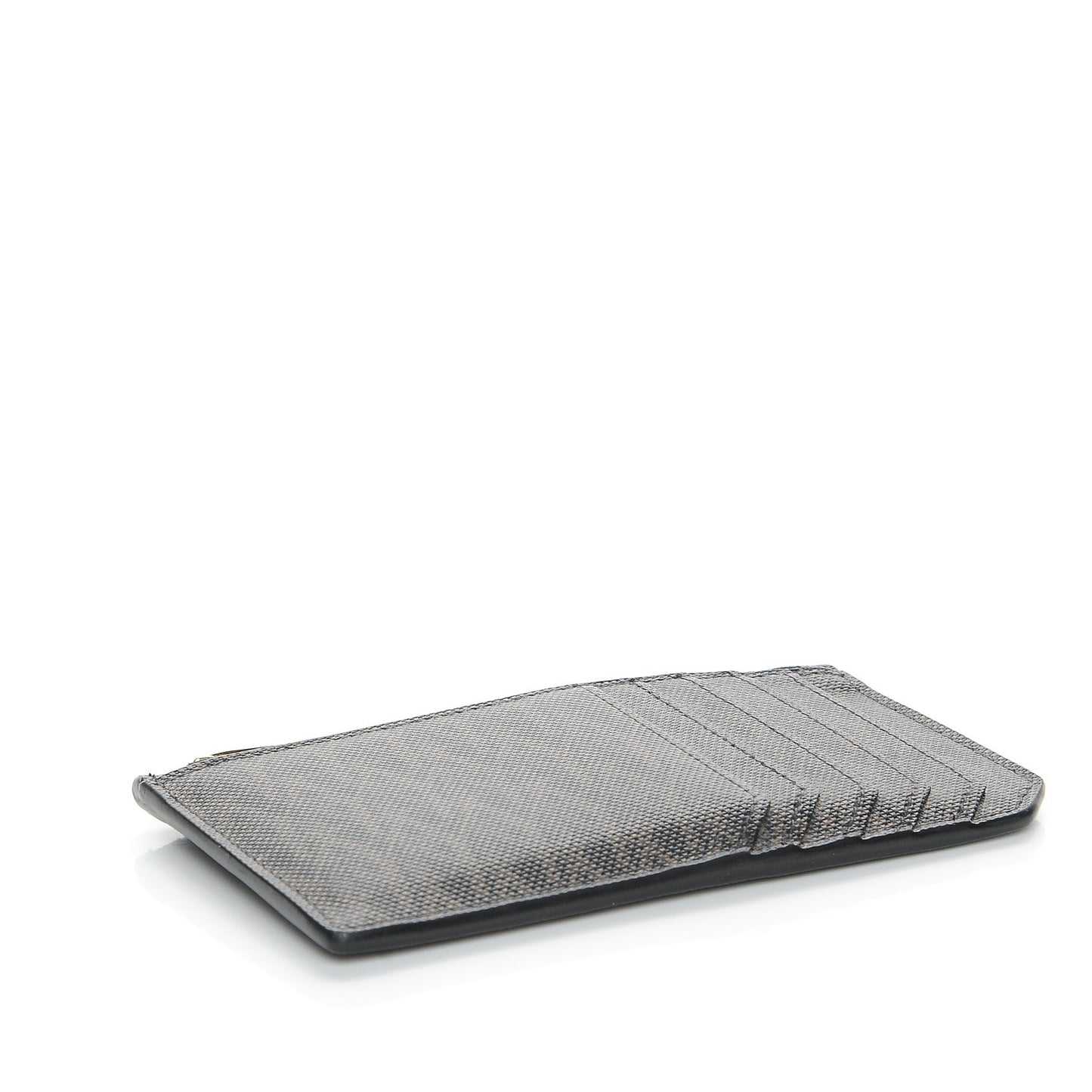 Classic Toile Monogram 5 Fragments Zip Pouch Card Holder Black