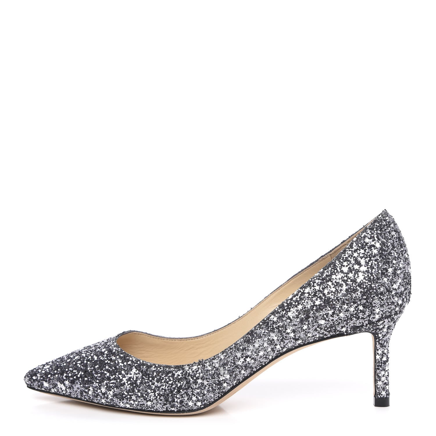 Jimmy Choo Glitter Pointy Toe Romy 60 Pumps 37.5 1 of 10
