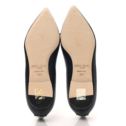 Jimmy Choo Nappa Pointy Toe Genna Flats 36.5 Blue 5 of 7