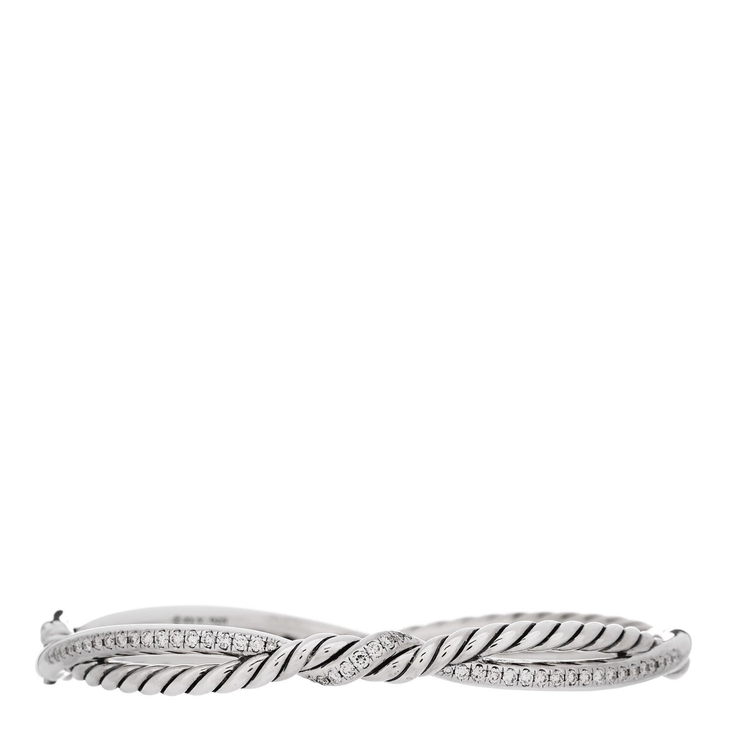 Sterling Silver Diamond Continuance Full Pave Bracelet