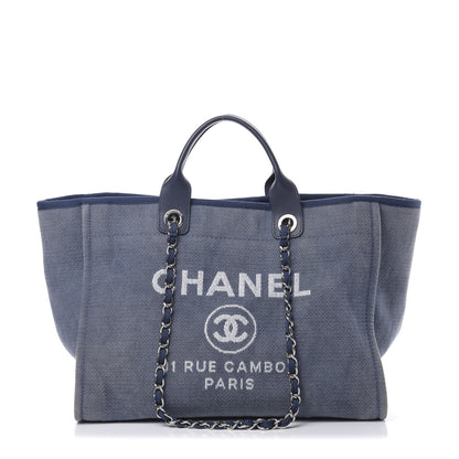 Chanel Canvas Medium Deauville Tote Blue 1 of 18