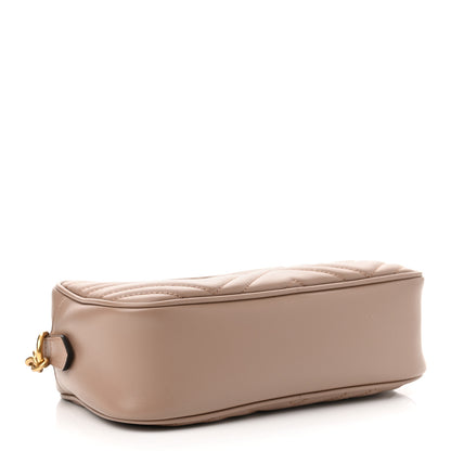 Gucci Calfskin Matelasse Small GG Marmont Chain Shoulder Bag Porcelain Rose 4 of 13