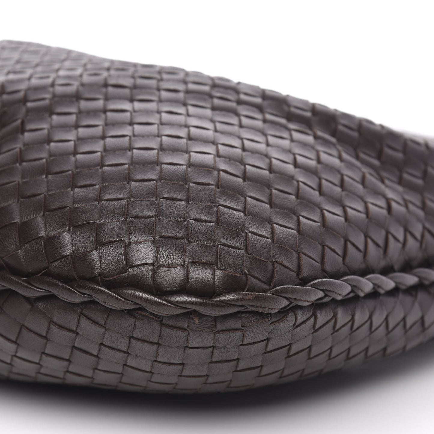 Nappa Intrecciato Small Veneta Hobo Ebano