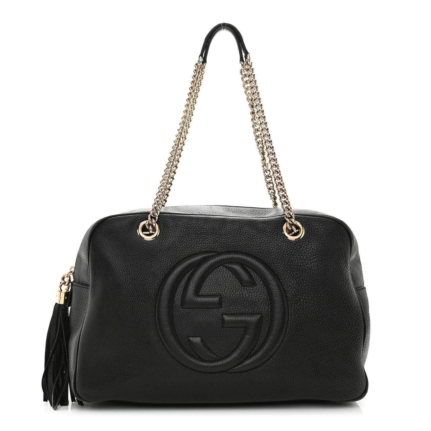 Gucci Pebbled Calfskin Medium Soho Bowler Black 1 of 14