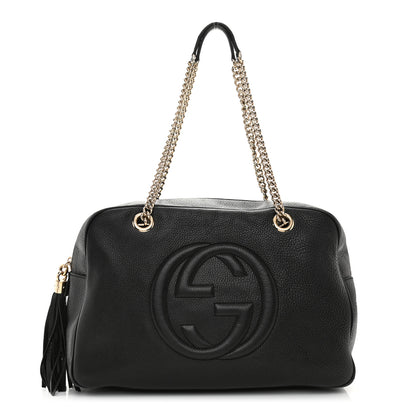 Gucci Pebbled Calfskin Medium Soho Bowler Black 1 of 14