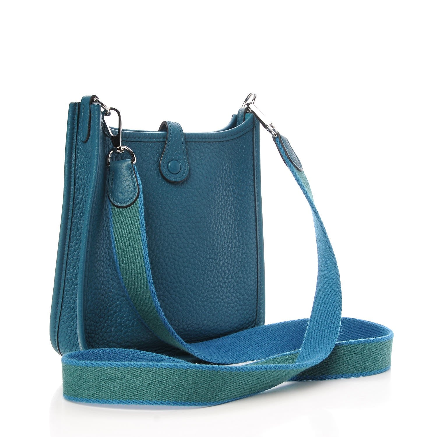 Hermes Taurillon Clemence Amazone Evelyne TPM Bleu Izmir Malachite 3 of 7