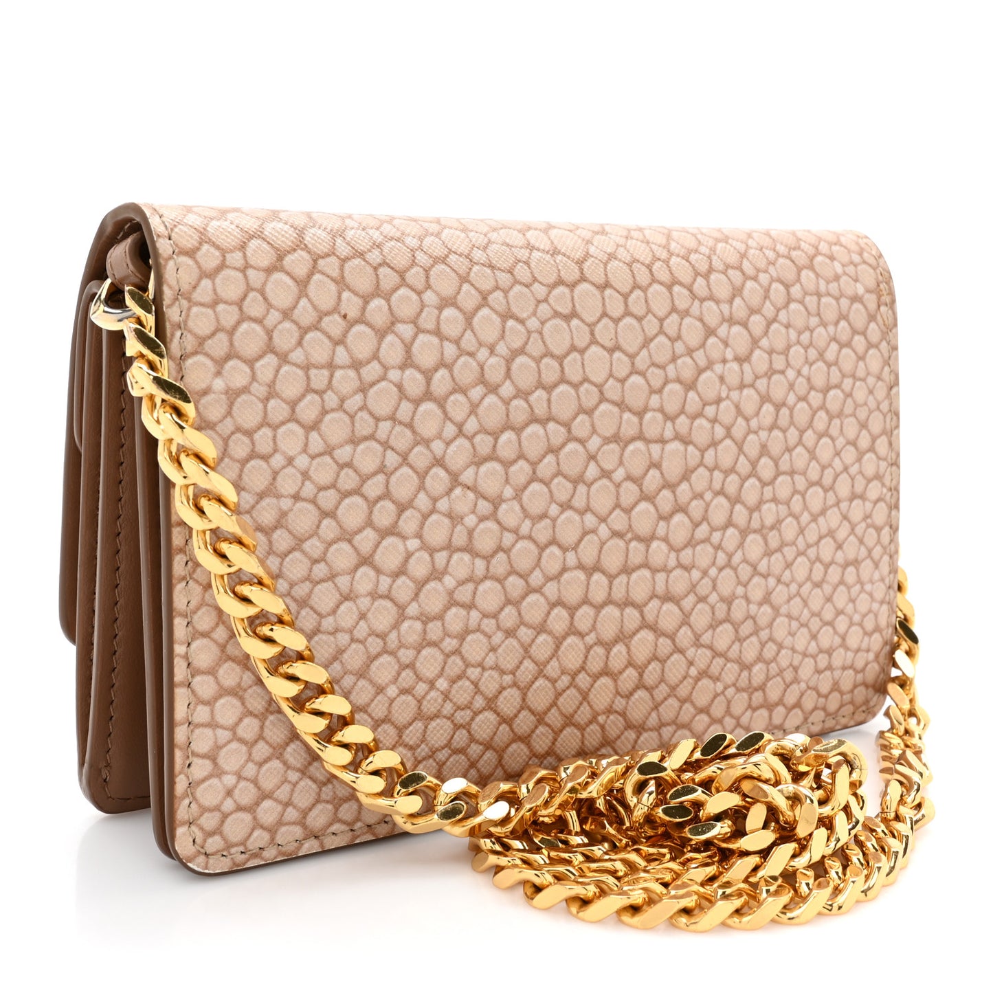 Calfskin Stingray Print Small TB Chain Bag Light Sand