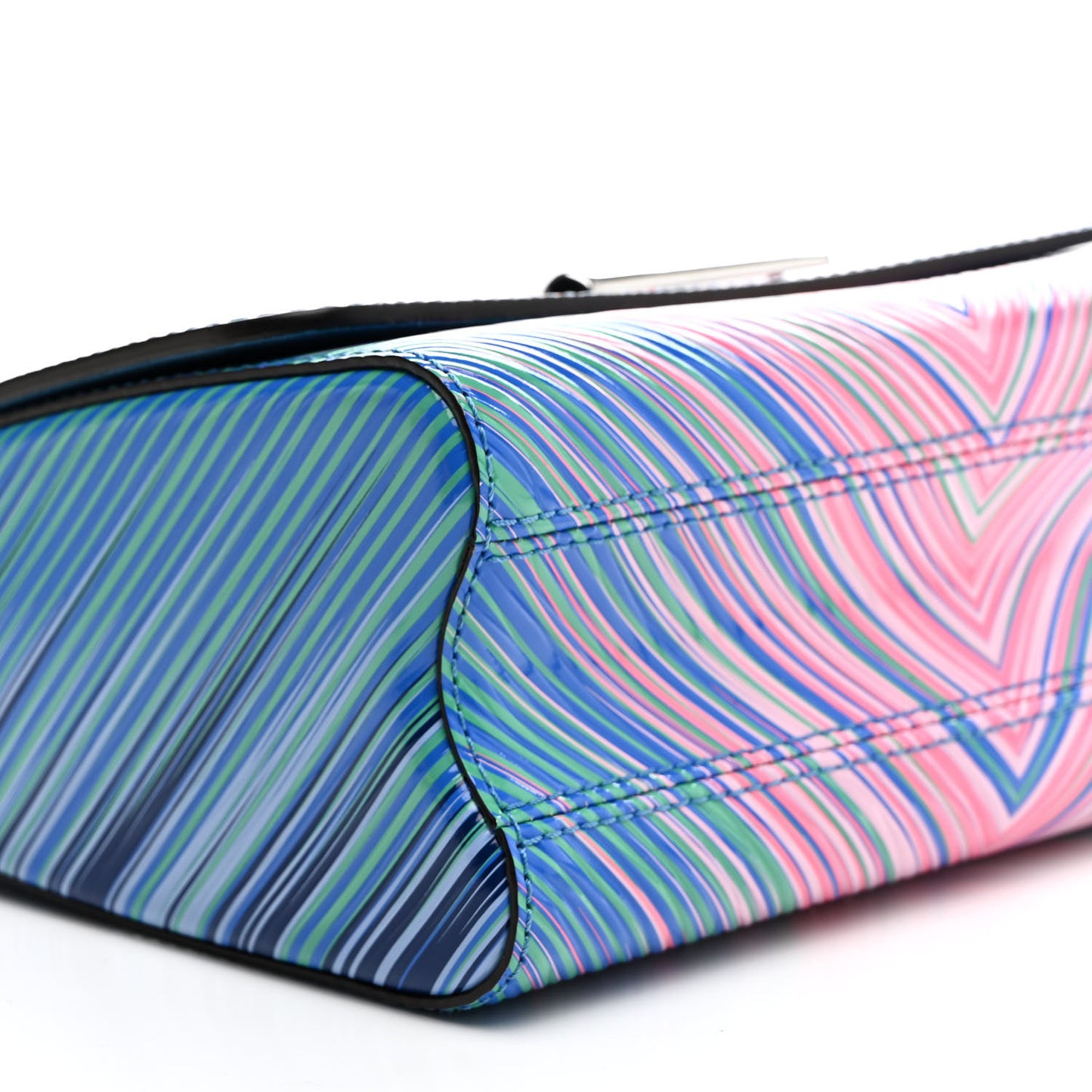 Epi Tropical Twist Shoulder Bag MM Blue Rose