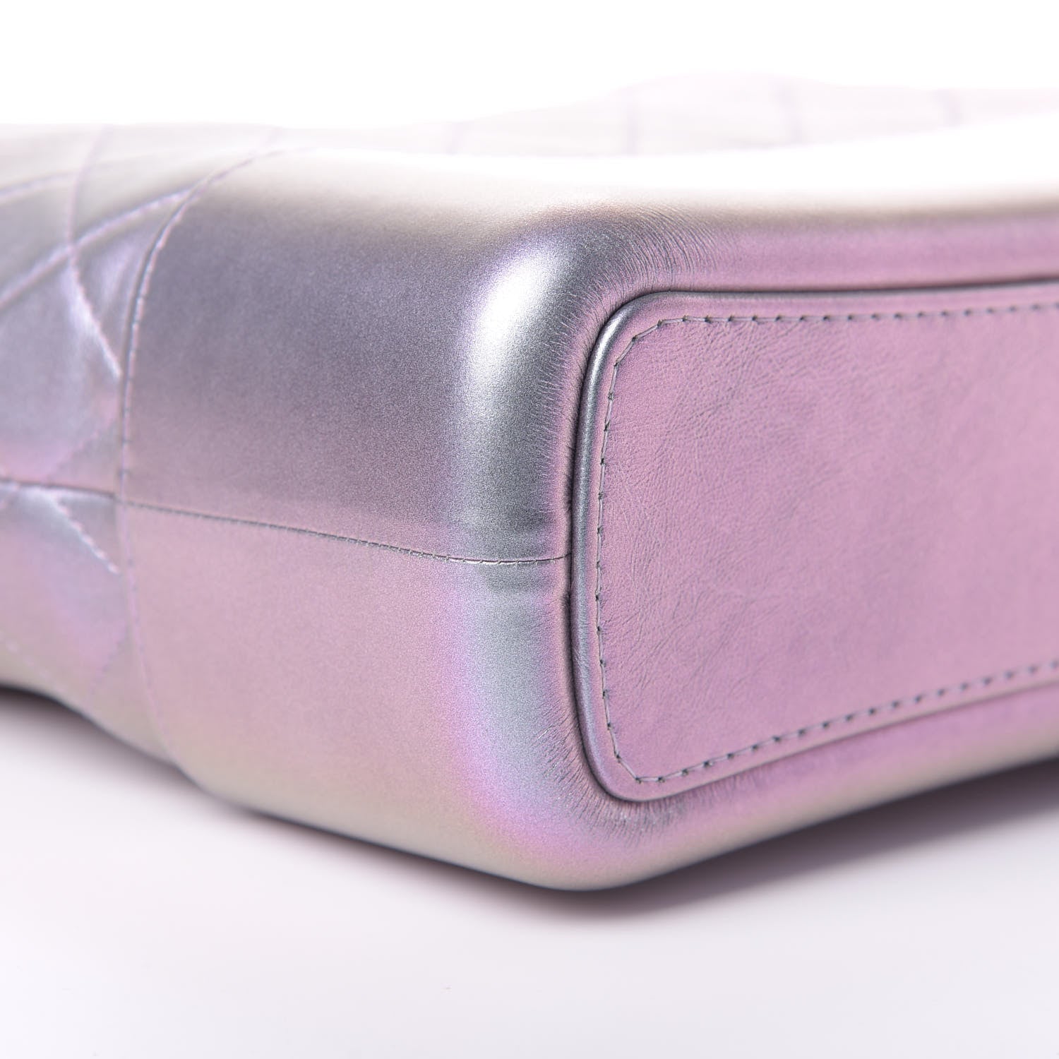 Chanel Iridescent Lambskin Calfskin Quilted Medium Gabrielle Hobo Light Purple 9 of 11